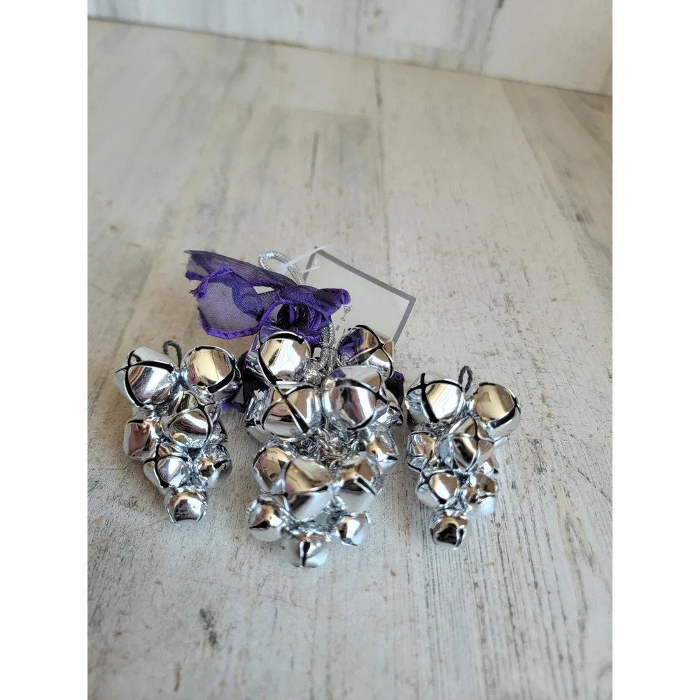 Pottery Barn RARE jingle Bell Garland Xmas metal home decor hanging